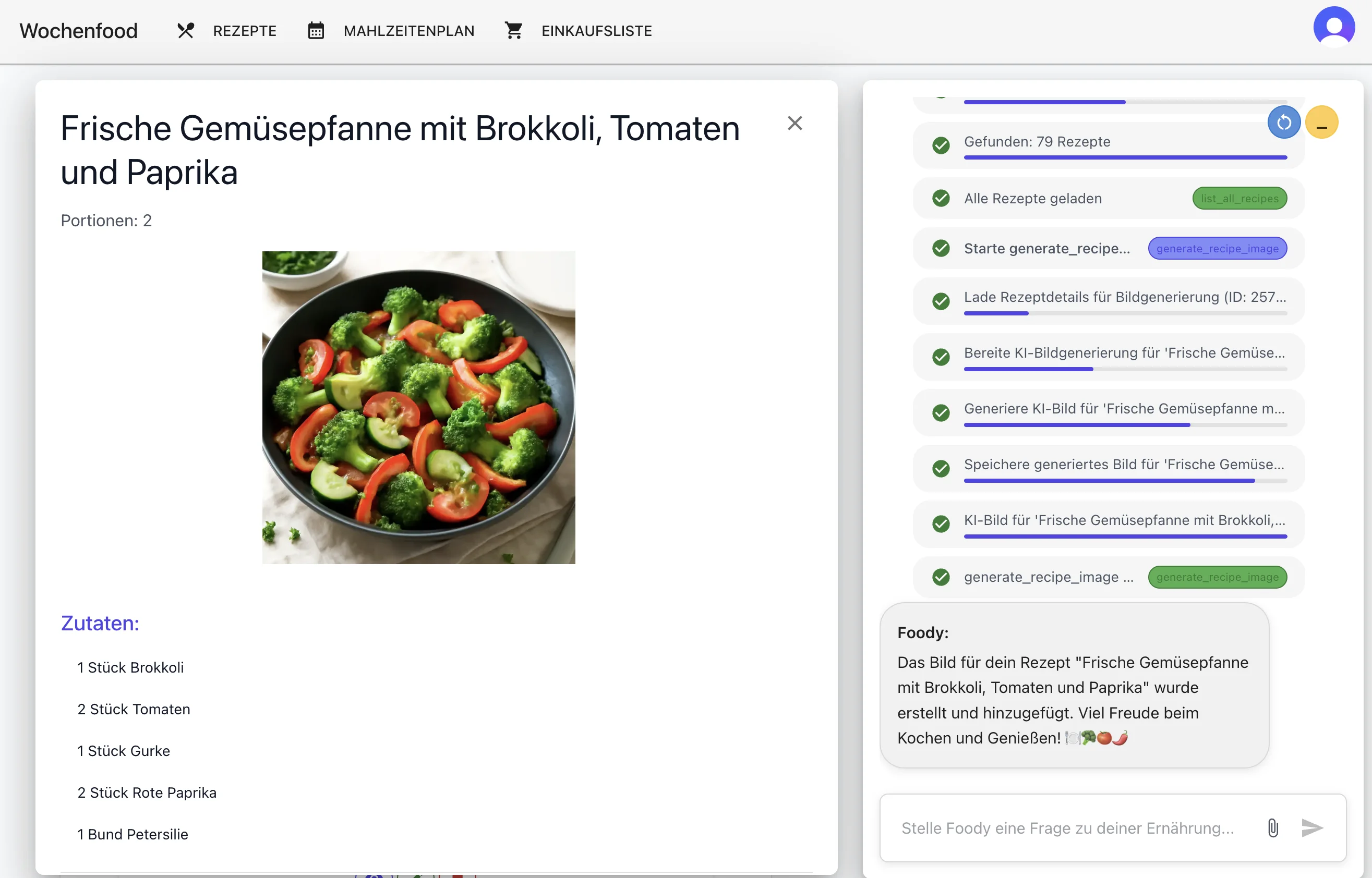 Fertiges Rezept mit appetitlichem Bild