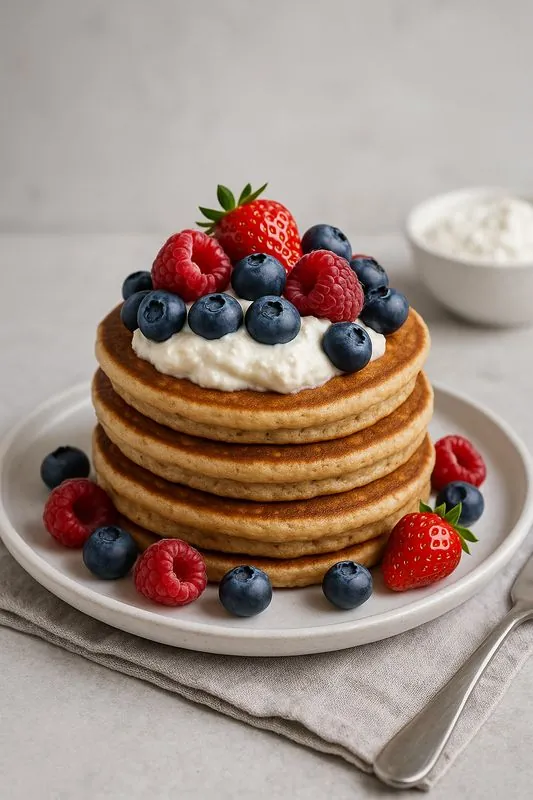 Protein-Pancakes mit Quark und Beeren – Gesund und Lecker!