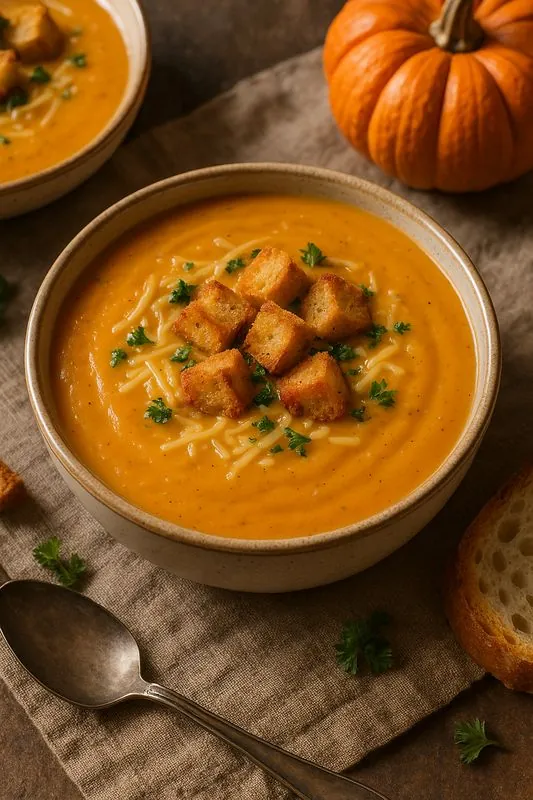 Herbstliche Slow Cooker Kürbis-Käse-Suppe: Einfach und Lecker!