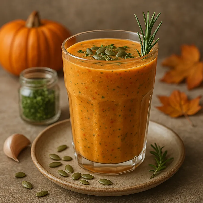 Herbstlicher Fermentierter Smoothie mit mediterranen Aromen