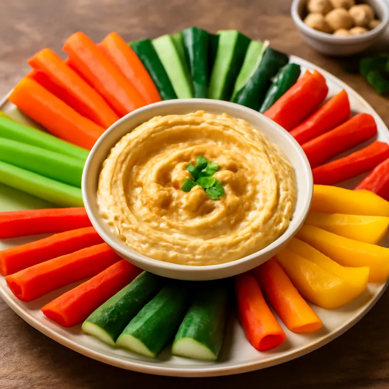 Erfrischende Sommer-Gemüsesticks mit Hummus – Der perfekte Snack!