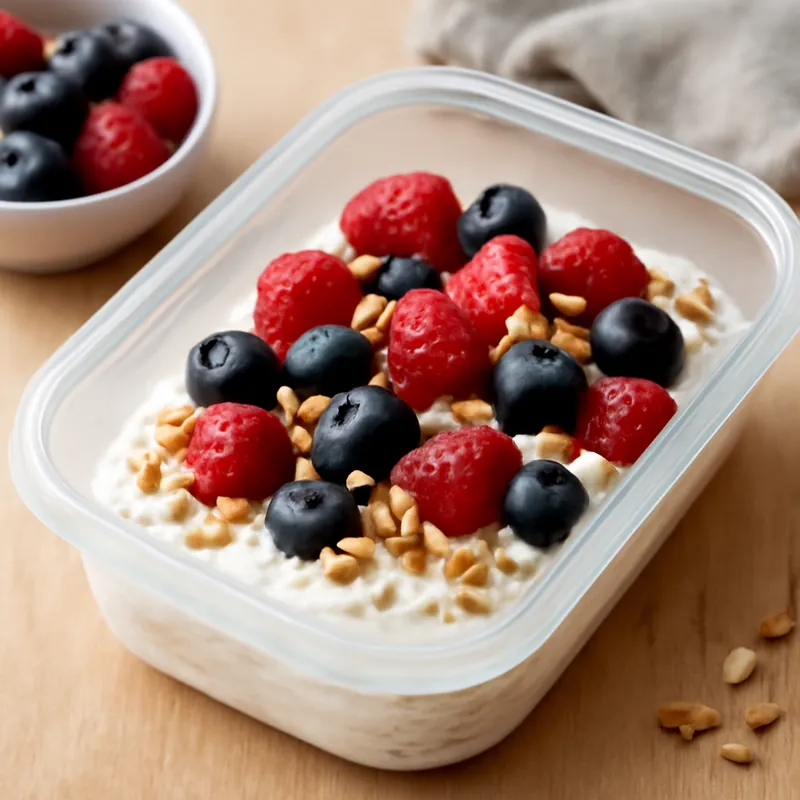 Proteinreiche Quark-Haferflocken-Bowl zum Meal Prep – Das perfekte Power-Frühstück