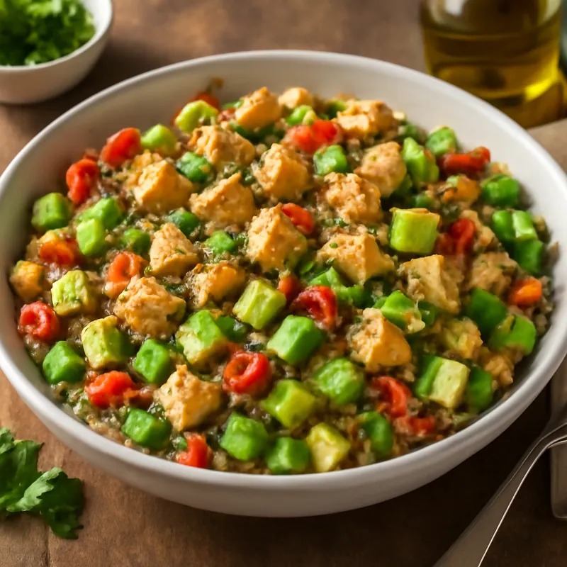 Proteinreicher Hähnchen-Quinoa-Salat – das perfekte Familienessen