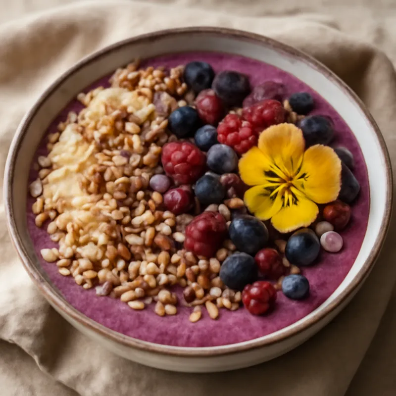 Vegane Protein-Smoothie-Bowl mit fermentierten Low-Carb-Snacks – Das perfekte Zero-Waste-Festtagsrezept
