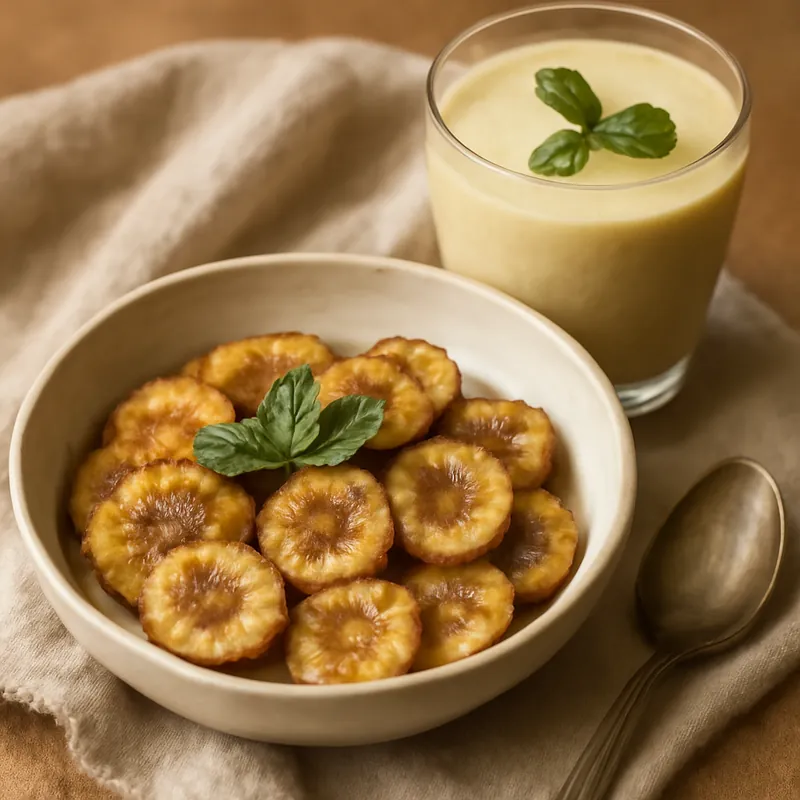 Veganes Ayurveda Airfryer Dessert mit fermentiertem Kefir-Smoothie: Einfach & Lecker