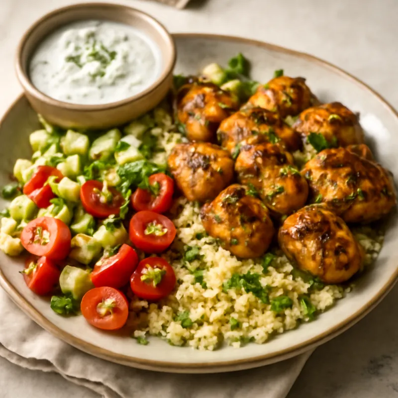 Sommerliche Grill-Bowl mit Kräuter-Barbecue-Marinade – Perfekt für heiße Tage
