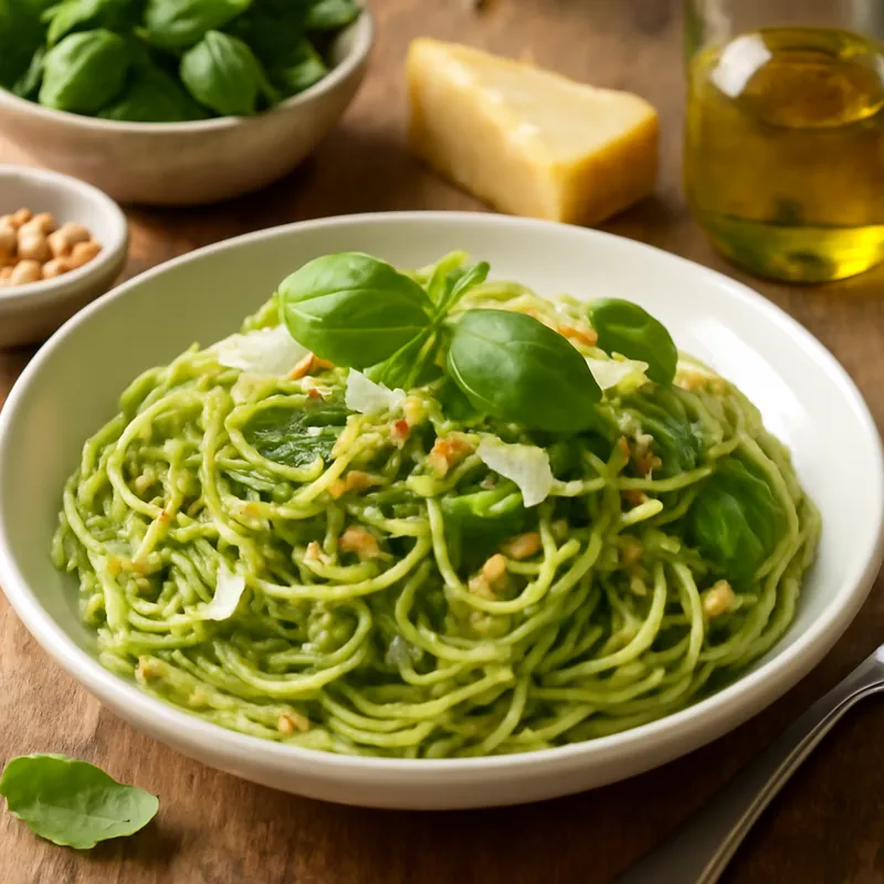 Leckere Nudeln mit selbstgemachtem Pesto – Ein einfaches Rezept