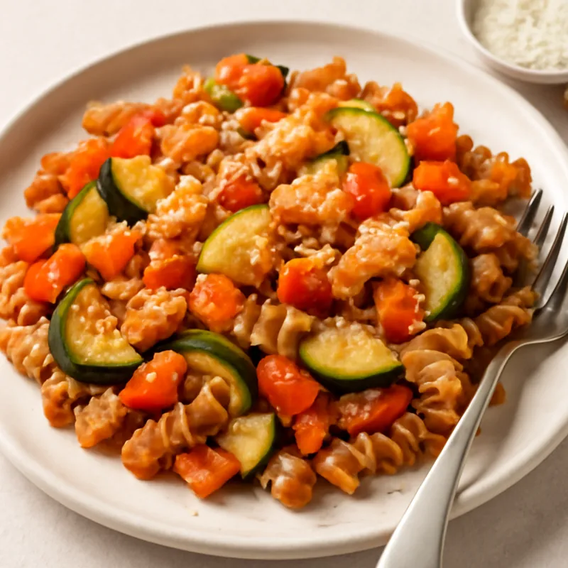 High Protein Linsenpasta mit Gemüse für die ganze Familie