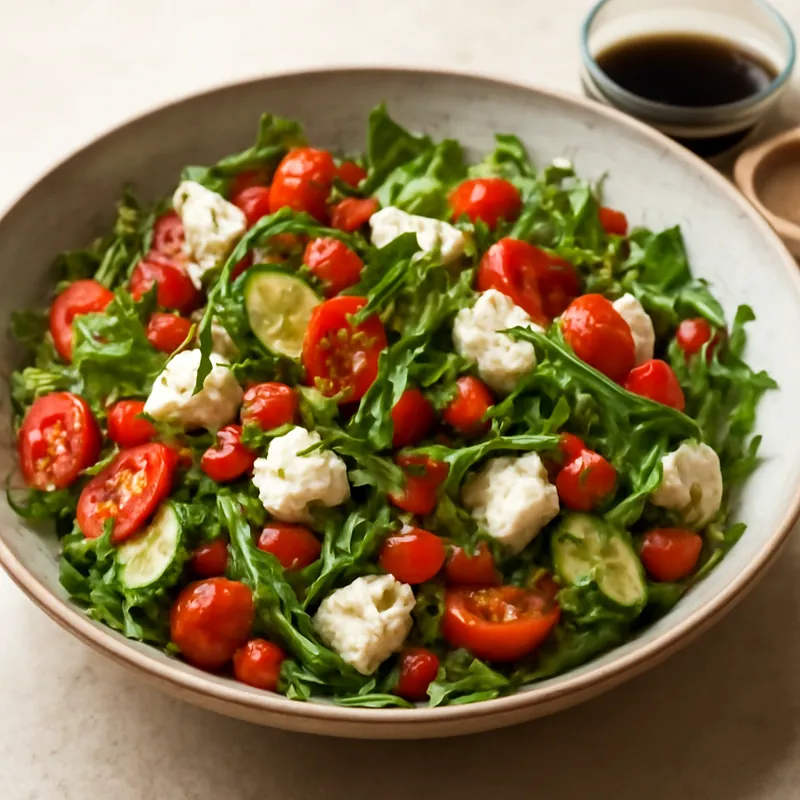 Frischer Italienischer Salat mit Mozzarella und Rucola