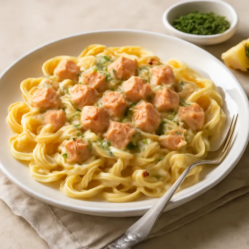 Nudeln mit cremiger Lachssoße – Perfekt anpassbar für deine smarte Wochenplanung
